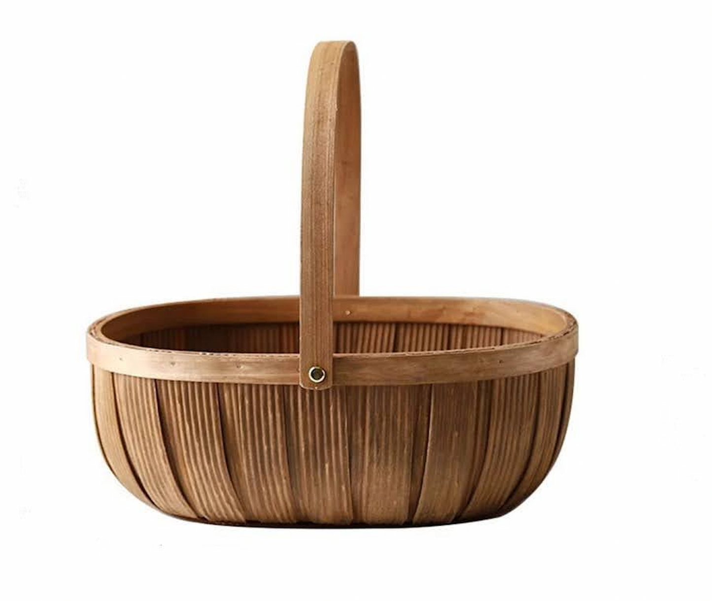 Wicker Basket Empty Oval Willow Woven Box - Large